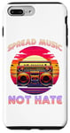 iPhone 7 Plus/8 Plus Retro Boombox Spread Music not hate music for men women kids Case