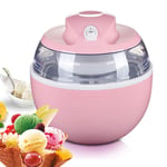 unknow Soft Serve Ice Cream Machine Home, Iced Dessert Maker Kids, Homemade Electric Ice Cream Maker With Built In Freezer Pink