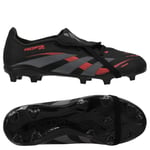 adidas Predator League Fold-over Tongue FG Stealth Victory - Svart/Grå/Lucid Red Barn - Gräs (FG), storlek 36