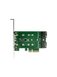 StarTech.com 3PT M.2 SSD Adapter Card - 1x PCIe (NVMe) 2x SATA M.2 PCIe 3.0