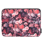 CanvasArtisan Sleeve med Blommönster för Macbook / Bärbar Dator 15" - (39 x 28 x 2 cm) - Rosa / Svart