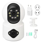 Security Camera Dual Lens HD Night 2 Way Intercom Smart Indoor Camera✈