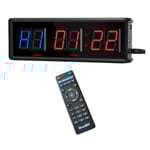 Programmerbar Fjärrkontroll LED crossfit timer Intervall Timer garage timer sport träning klocka Crossfit gym timer