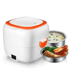 XiaoMuTongABC Mini Rice Cooker, Multifunctional Self Cooking Electric Lunch Box, Portable Food Heater Steamer with Bowls, Egg Steaming Tray for Home Office School Cook Rice Vegetable Meat Eggs, 1.0L