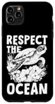 Coque pour iPhone 11 Pro Max Respect The Ocean Sea Turtle Surfer Plongée Fleurs