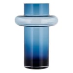 Lyngby Glas - Tube vase 30 cm dark blue glass