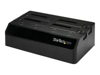 StarTech.com 4-Bay USB 3.0 to SATA Hard Drive Docking Station, USB Hard Drive Dock, External 2.53.5 SATA III (6Gbps) SSDHDD Docking Station, Hot-Swappable Hard Drive Bay - Dual 40mm Fans...