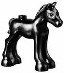 Friends LEGO Minifigure Horse Foal Black Animal Minifig Rare