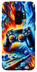 Coque pour Galaxy S9 Manette de jeu Fire And Ice Cool Gamer