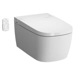 Banyo - WC-douche VitrA V-Care 1.1 Comfort, blanc avec VitrA Clean WC-suspendu, sans rebord, abattant