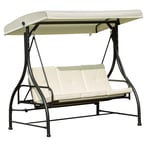 3 Seater Canopy Swing Chair Porch Hammock Bed Rocking Bench