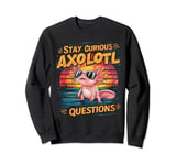 Funny I Stay Curious Axolotl Questions Toddler Boy Girl Kids Sweatshirt