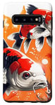 Galaxy S10 three koi fishes lucky japanese carp asian goldfish cool art Case