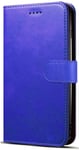 SS Tech Case For Galaxy A12, Samsung A12 Cover {Wallet Style} PU Leather Flip Cover, Elegant Card Slot and Magnetic Closure Case (BLUE)
