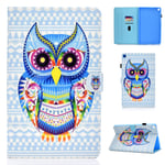 Succtop Galaxy Tab A 2019 10.1 Inch Case PU Leather Wallet Flip Cover Magnetic Stand Function Tablet Case with Card Slot and Pen Holder for Samsung Galaxy Tab A 10.1" SM-T510 / SM-T515 Color Owl