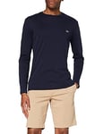 Lacoste Men's TH6712 T-Shirt, Blue (Marine), Medium (Size: 4)