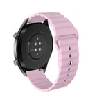 YOUZHIXUAN Smart watch series 20mm For Huawei GT2 42mm Huami Mi Dynamic Youth Edition Reverse Buckle Wavy Silicone Strap(Black) (Color : Light Purple)