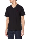 Levi's Men's Original Housemark V-Neck T-Shirt, Mineral Black, S