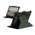 UAG Designed for iPad 10.9” 10th Gen 2022 Case Metropolis SE Green Olive with Adjustable Stand and Pencil Holder Rugged Smooth Exterior Material Heavy Duty Protective Folio Cover by URBAN ARMOR GEAR