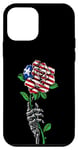 Coque pour iPhone 12 mini Rose du Libéria avec squelette racines du drapeau du Libéria Cadeaux du Libéria