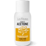 LaRosa ACETONE 100% Pure Dissolvant pour vernis, acétone semi permanent, gel UV/LED Soak Off, colle, faux ongles en acrylique, parfum citron 150 ml