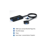 Adaptateur HDMI Peritel avec Cables HDMI et Peritel, Convertisseur HDMI vers Péritel Compatible avec NTSC/ PAL pour Lecteur PS4 Sky HD Blu-Ray HDTV