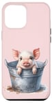 iPhone 15 Plus Cute Pink Pig in a Bucket Case