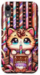 iPhone XR Kawaii Chocolate Milk Cat - Charming Japanese-Inspired Art Case