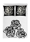 Devota & Lomba Couvre-lit Rosas Cama 135 (240 x 260 cm) Blanc/Noir