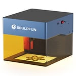 SCULPFUN iCube Pro 5W Graveur laser point laser 0,06mm,vitesse de gravure 10 000 mm/min, carte mère 32 bits, lentille remplaçable,filtre à fumée,alarme de température,connexion application,130x130mm