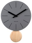 Karlsson väggklocka Arlo Pendulum matt dark grey KA5967GY