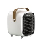 Elektrisk keramisk värmefläkt i retrodesign Vit