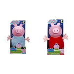 Peppa Pig glow Friends Talking Peppa, preschool interactive soft toy & Glow Friends Talking George, preschool interactive soft toy, with lights up face and sound effects, gift for 3-5 year old
