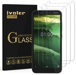 ivoler 3 Pack Screen Protector for Nokia C1, Tempered Glass Film for Nokia C1 [9H Hardness] [Anti-Scratch] [Bubble Free] [Crystal Clear]