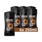 Axe Dark Temptation Gel Douche Homme (Lot de 6 x 250 ml)