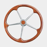 Volanti Båtratt motorbåt Volanti, teak, Ø1000 mm, med nav, passar 3/4" (19 mm) rattaxel, brun