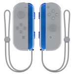 eXtremeRate Chameleon Purple Blue Glossy Replacement Shell for Nintendo Switch Joycon Strap, Custom Joy-Con Wrist Strap Housing Buttons for Nintendo Switch Joy-Con & Switch OLED Joycon - 2 Pack