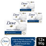 Dove Original Beauty Cream Bar with Deep Moisture for Soft and Smooth Skin, 90g