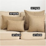 Coliang Beige Coffee Pillow Case, Solid Multiple Color Simple Linen Throw Pillow Cases Sofa Cushions Pillowcases Back Office Car Bedroom Pillow Covers 12x18 Inch (30x45CM) - Beige Coffee