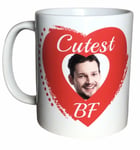 Personalised Cutest BF Mug Add PHOTO of Your Boyfriend. Mugs For Valentines Day