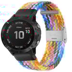 Flätat Elastiskt Armband Garmin Fenix 6X - Light rainbow