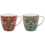 Lesser & Pavey Strawberry Thief Bfast Mugs Set of 2 Asst | Coffee Mugs Set for Home or Work | Premium Design Mugs Set for All Occasions | Lovely Mugs for Tea, Coffee & Hot Drinks - William Morris