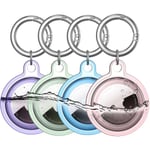4-pack vattentäta Airtag-nyckelringar, 4-pack Apple Airtag-nyckelringar