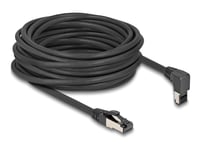 Delock - Patchkabel - Rj-45 (Hankontakt) Vinklad Till Rj-45 (Hankontakt) Rak - 10 M - 6,2 Mm - S/Ftp - Cat 8.1 - Halogenfri, Kinkfri - Svart