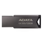 ADATA UV355 128GB Silver USB3.0 Flash Drive- Business fashion with elegant design,compaitable to 4K video and High solution photo