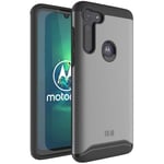 TUDIA Merge Designed for Moto G8 Power Case, Slim Rugged Dual Layer Heavy Duty Protective Phone Case Cover for Motorola Moto G8 Power (Metallic Slate)