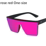 Nya stil dam solglasögon fyrkantiga oversized lyx rose red