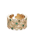 YLVA LI Halo Emerald Ring Guld 3032