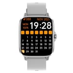 Smartwatch DT102 - Vandtæt, Bluetooth opkald, Sportsmodes, Puls - iOS / Android - Sølv