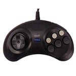 6 Buttons Wired Classic Gamepad Game Controller For Sega Md2 Pc One Size